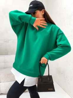 Hot Bawełniana bluza damska z odpinanym dołem Bluzy