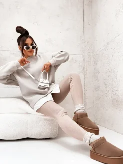 Discount Bawełniana bluza damska z odpinanym dołem Bluzy