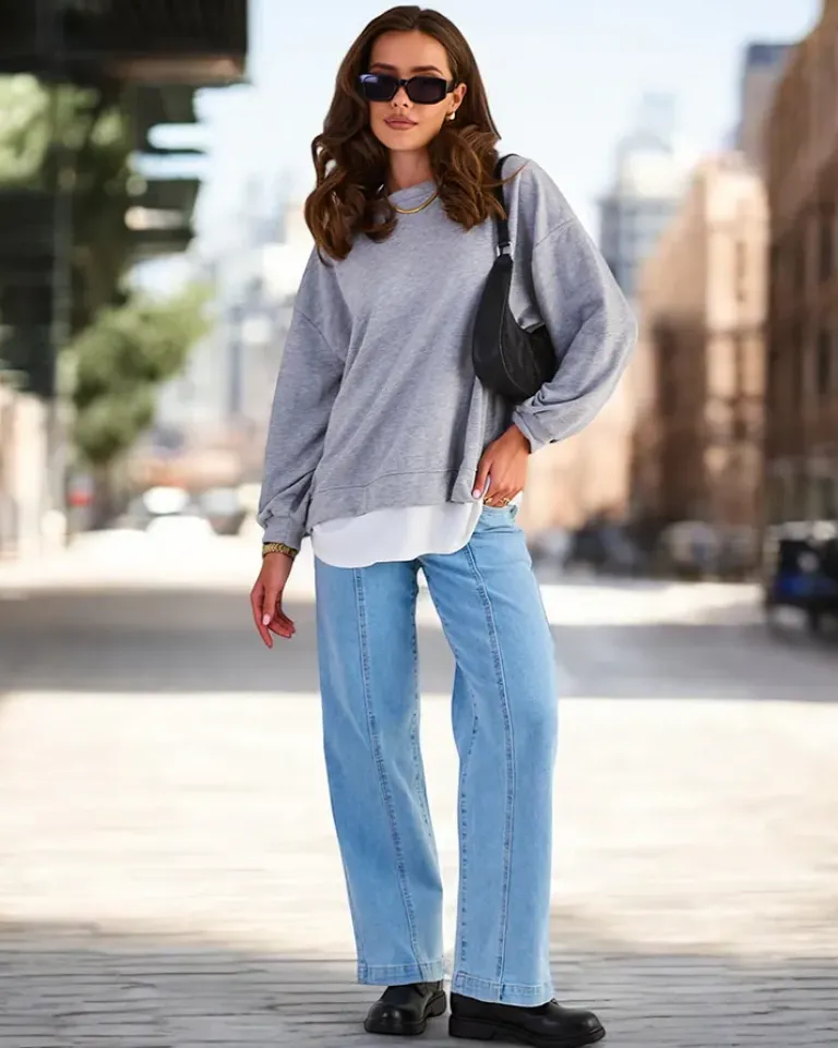 Outlet Bawełniana cienka bluza damska Bluzy