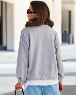 Outlet Bawełniana cienka bluza damska Bluzy