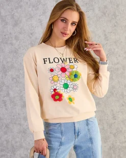 Best Bawełniana cienka bluza damska z printem Bluzy