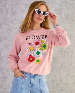 Best Bawełniana cienka bluza damska z printem Bluzy