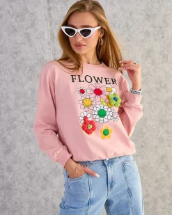 Best Bawełniana cienka bluza damska z printem Bluzy