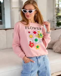 Best Bawełniana cienka bluza damska z printem Bluzy