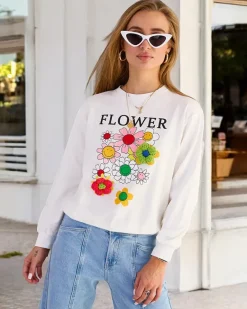 Sale Bawełniana cienka bluza damska z printem Bluzy