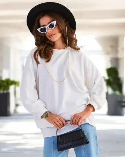 Clearance Bawełniana cienka bluza damska Bluzy