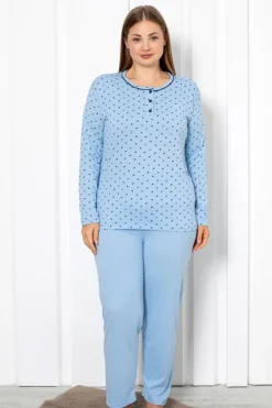 Online Bawełniana damska 2-częściowa piżama w serca PLUS SIZE Piżamy