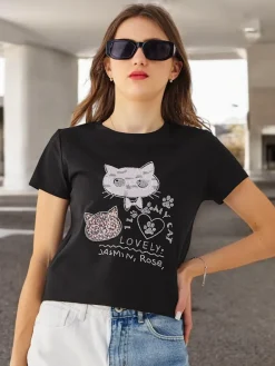 Outlet Bawełniana damska bluzka Bluzki / Koszule / Koszulki