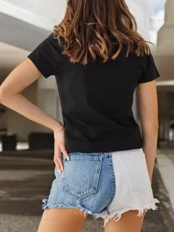 Outlet Bawełniana damska bluzka Bluzki / Koszule / Koszulki