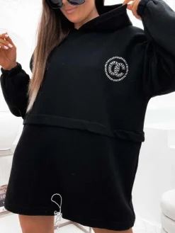 New Bawełniana damska sukienka mini typu bluza Bluzy