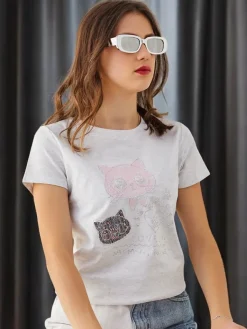 Best Bawełniana damska bluzka Bluzki / Koszule / Koszulki