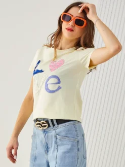 Outlet Bawełniana damska bluzka Bluzki / Koszule / Koszulki