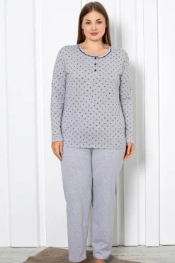 Best Bawełniana damska 2-częściowa piżama w serca PLUS SIZE Piżamy