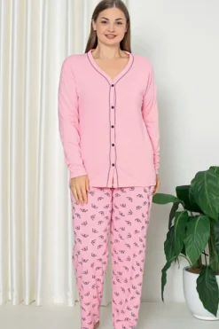 Hot Bawełniana damska 2-częściowa piżama PLUS SIZE Piżamy