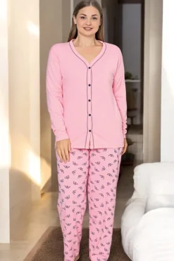 Hot Bawełniana damska 2-częściowa piżama PLUS SIZE Piżamy