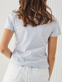 Outlet Bawełniana damska bluzka w motyle Bluzki / Koszule / Koszulki