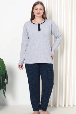 Hot Bawełniana damska 2-częściowa piżama PLUS SIZE Piżamy