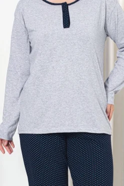 Hot Bawełniana damska 2-częściowa piżama PLUS SIZE Piżamy