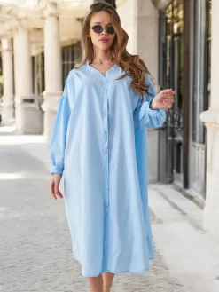 New Bawełniana długa damska koszula a'la sukienka Bluzki / Koszule / Koszulki