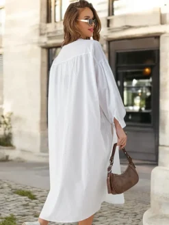 Sale Bawełniana długa damska koszula a'la sukienka Bluzki / Koszule / Koszulki