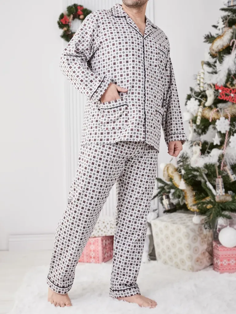 Bawełniana męska piżama 2- częściowa Piżamy