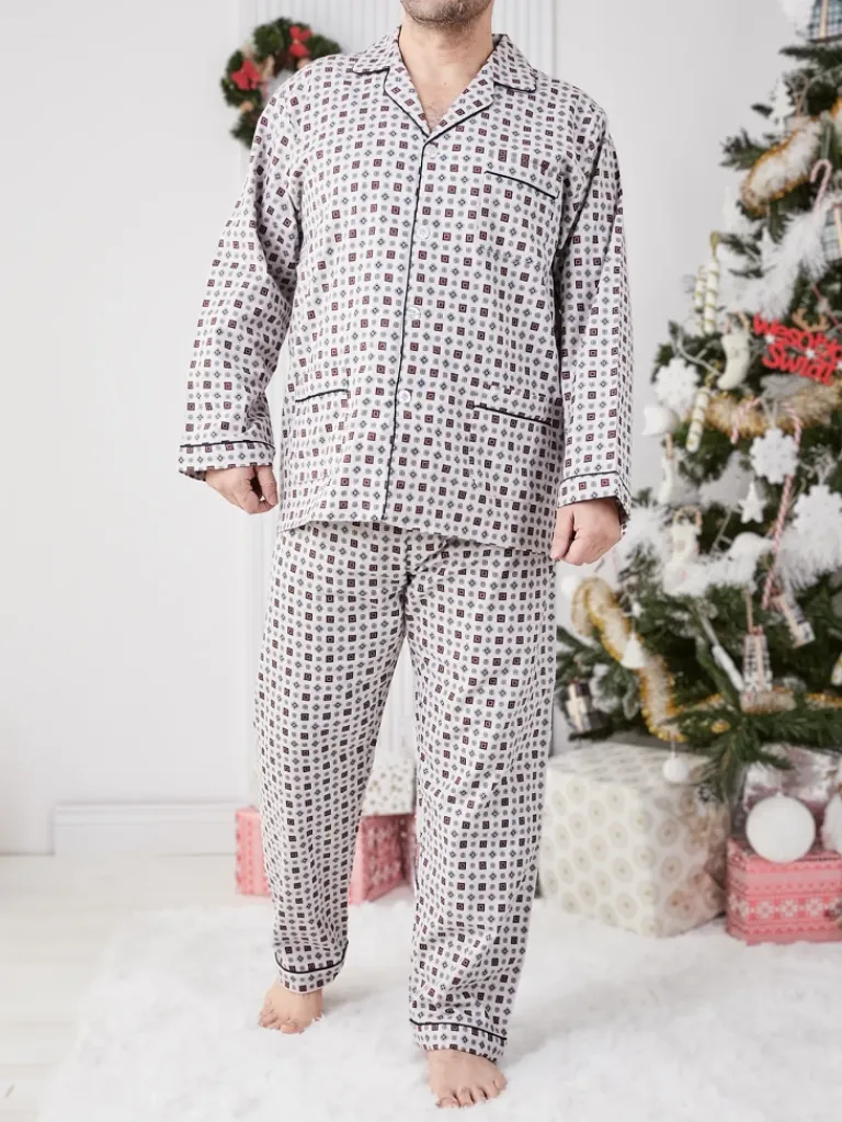 Bawełniana męska piżama 2- częściowa Piżamy