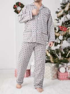 Bawełniana męska piżama 2- częściowa Piżamy