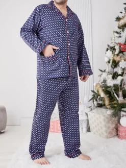 Outlet Bawełniana męska piżama 2- częściowa Piżamy