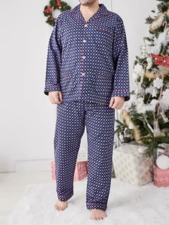 Outlet Bawełniana męska piżama 2- częściowa Piżamy
