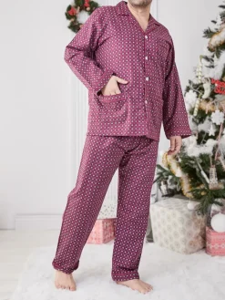 Clearance Bawełniana męska piżama 2- częściowa Piżamy