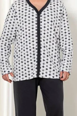 Hot Bawełniana męska piżama z printem PLUS SIZE Piżamy|Plus Size