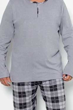 Hot Bawełniana piżama męska w kratę PLUS SIZE Plus Size|Piżamy