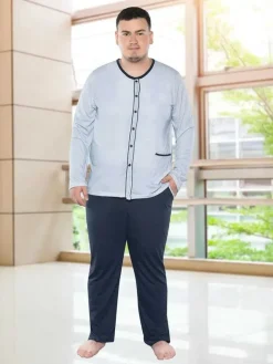 Clearance Bawełniana piżama męska PLUS SIZE Plus Size|Piżamy