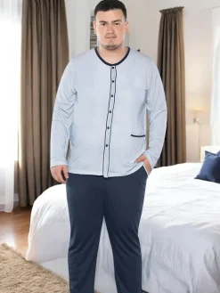 Clearance Bawełniana piżama męska PLUS SIZE Plus Size|Piżamy