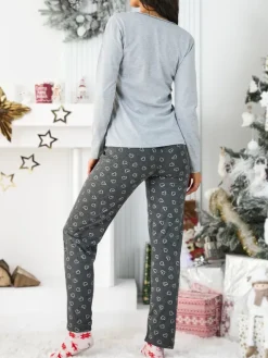 New Bawełniana piżama damska w serduszka Piżamy