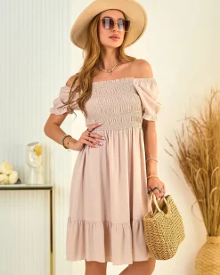 Sale Bawełniana sukienka damska mini a'la hiszpanka Sukienki Letnie|Sukienki Krótkie