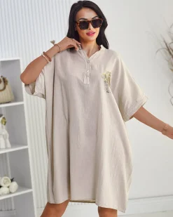 New Bawełniana tunika letnia damska oversize Bluzki / Koszule / Koszulki