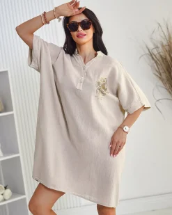 New Bawełniana tunika letnia damska oversize Bluzki / Koszule / Koszulki