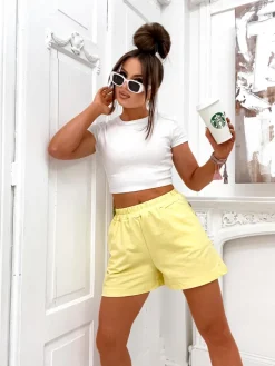 Discount Bawełniane krótkie spodenki damskie Szorty|Krótkie Spodenki