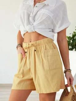 Best Bawełniane krótkie spodenki damskie Szorty|Krótkie Spodenki