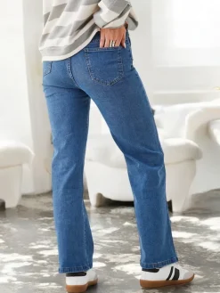 Bawełniane proste jeansy damskie Jeansy