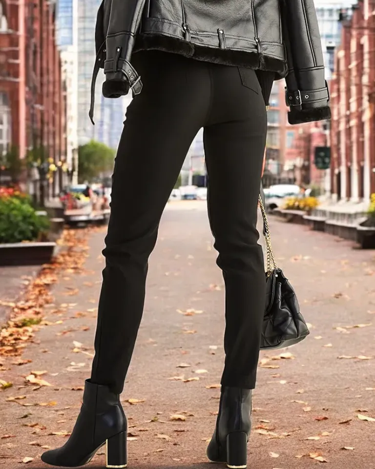 Bawełniane spodnie typu tregginsy damskie Spodnie Materiałowe|Legginsy / Tregginsy