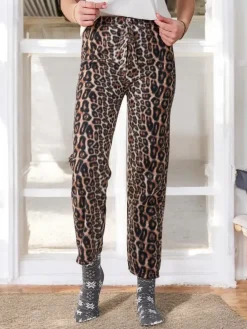 Hot Bawełniane świąteczne spodnie damskie od piżamy w kratę Spodnie Materiałowe|Piżamy