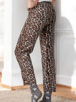 Hot Bawełniane świąteczne spodnie damskie od piżamy w kratę Spodnie Materiałowe|Piżamy