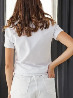 Clearance Bawełniany damski t-shirt Flaming Love Bluzki / Koszule / Koszulki