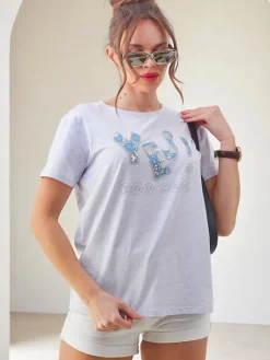 Sale Bawełniany damski t-shirt Yes! Bluzki / Koszule / Koszulki