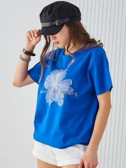 Discount Bawełniany damski t-shirt More and More Bluzki / Koszule / Koszulki