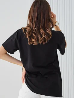 Outlet Bawełniany damski t-shirt More and More Bluzki / Koszule / Koszulki