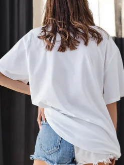 Discount Bawełniany damski t-shirt Romantic Butterfly Bluzki / Koszule / Koszulki