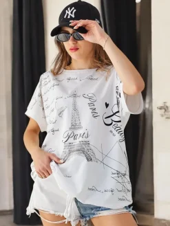 Discount Bawełniany damski t-shirt Good Paris Bluzki / Koszule / Koszulki